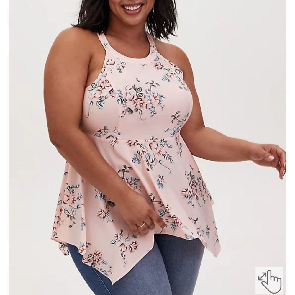 Torrid BABYDOLL CHABLIS GODDESS NECK TANK size 0 XL